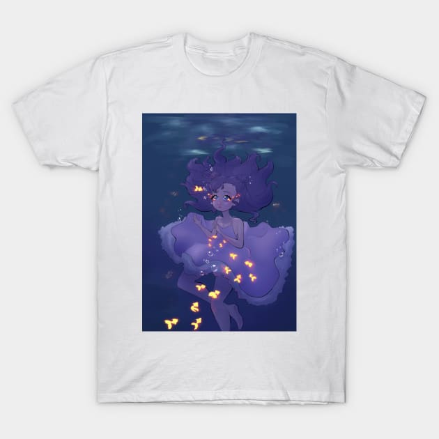 Goldfish Girl T-Shirt by OneSmolArtist